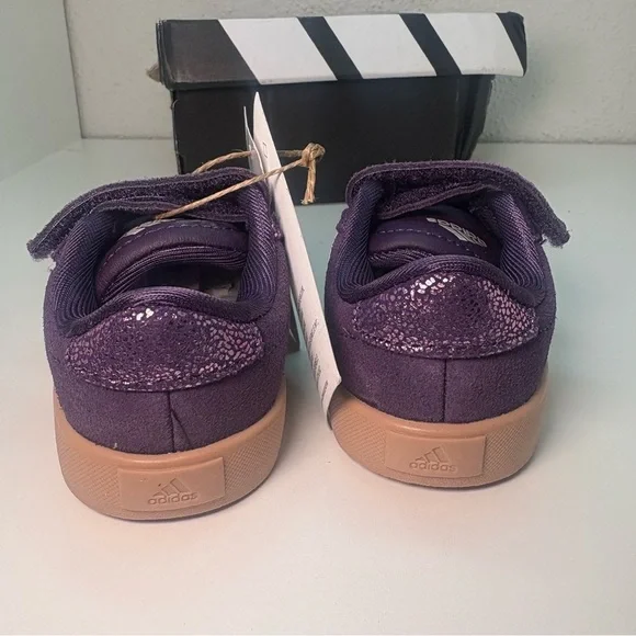 Adidas VL Court 3.0 K Kids US 4K / UK 3 Aurora Plum - Picture 4 of 6